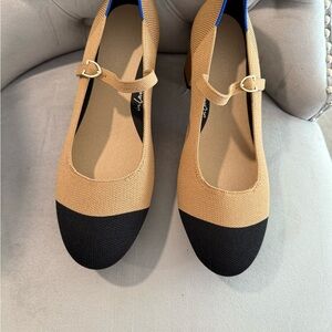 Tan and Black Women's Mary Jane Shoes